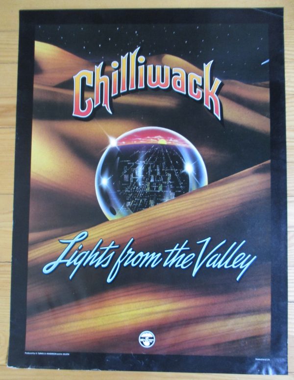 CHILLIWACK Vintage 1978 Promo Poster Original "Lights From The Valley" 24" x 18"