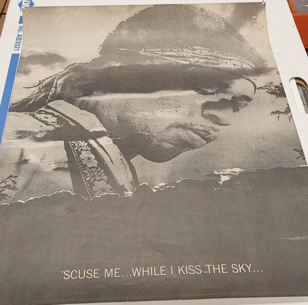 HENDRIX, Jimi - Vintage "'Scuse Me While I Kiss The Sky" Poster 29" x 22"