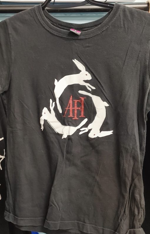 AFI - "Decemberunderground" T-SHIRT w/ BEDAZZLED LOGO WOMEN'S M