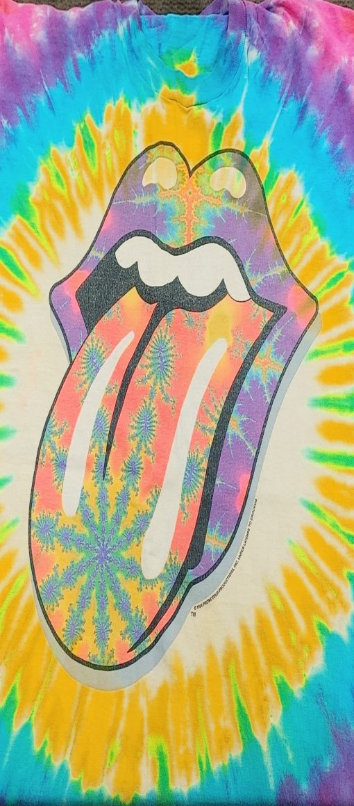 ROLLING STONES, the - VINTAGE ACID TIE-DYE T-SHIRT 1994 XL