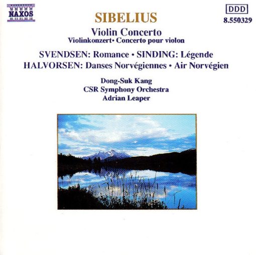 Jean Sibelius, Johan Svendsen, Christian Sinding, Johan Halvorsen, Dong-Suk Kang, Slovak Radio Symphony Orchestra, Adrian Leaper - Violin Concerto (CD, Album, RP) (Near Mint (NM or M-))