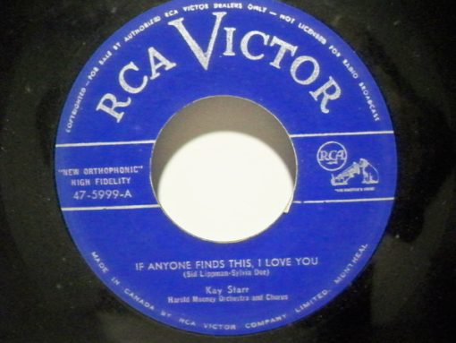 Kay Starr - If Anyone Finds This, I Love You / Turn Right (7", Single) (Very Good Plus (VG+))