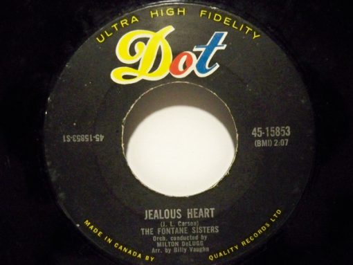 The Fontane Sisters - Jealous Heart / Encore D'amour (7", Single) (Near Mint (NM or M-))