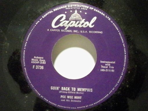 Pee Wee Hunt And His Orchestra - Goin' Back To Memphis (7", Single) (Very Good (VG))