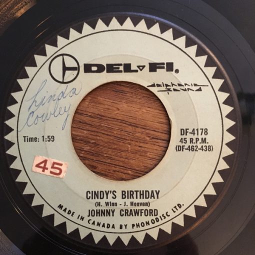 Johnny Crawford - Cindy's Birthday (7", Single) (Near Mint (NM or M-))