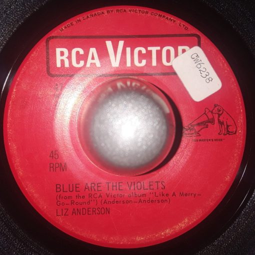 Liz Anderson - Blue Are The Violets / Love Is Ending (7", Single) (Very Good Plus (VG+))