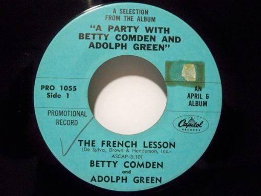 Betty Comden And Adolph Green - The French Lesson / Just In Time (7", Single, Promo) (Very Good (VG))