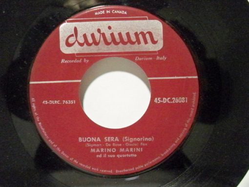 Marino Marini Ed Il Suo Quartetto - Buona Sera (Signorina) / Come Prima (7", Single) (Very Good Plus (VG+))