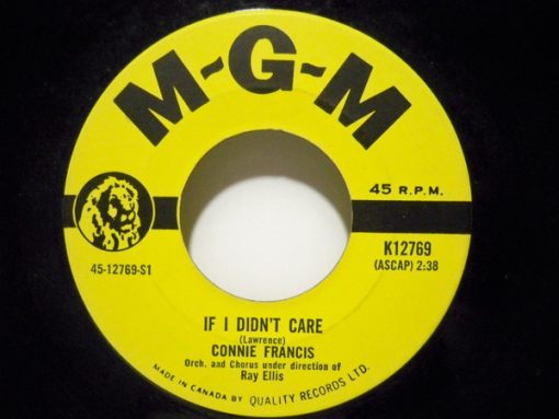 Connie Francis - If I Didn't Care / Toward The End Of The Day (7", Single) (Near Mint (NM or M-))