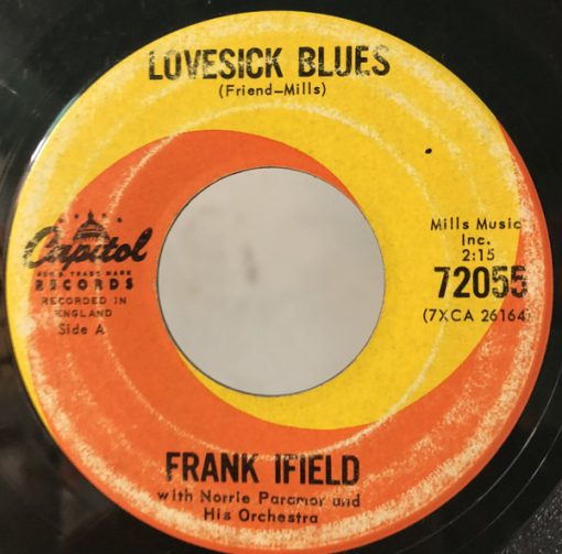 Frank Ifield With Norrie Paramor And His Orchestra - Lovesick Blues (7", Single) (Near Mint (NM or M-))