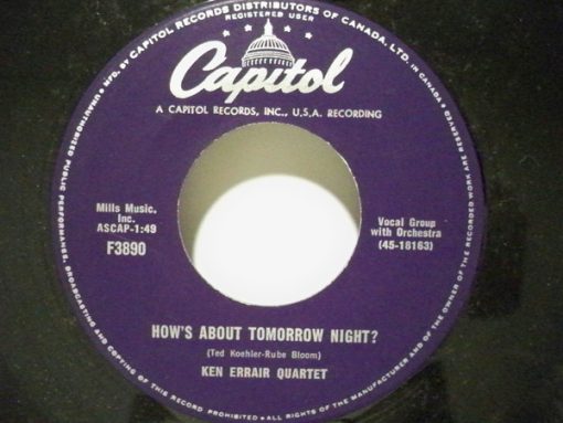 Ken Errair Quartet - How's About Tomorrow Night? / How About Me (7", Single) (Very Good Plus (VG+))