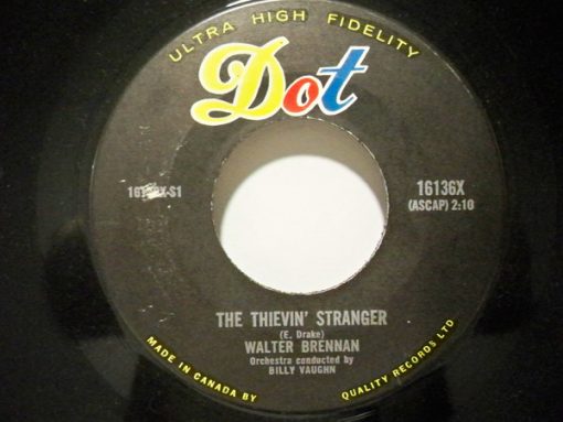 Walter Brennan - The Thievin' Stranger / Space Mice (7", Single) (Very Good (VG))