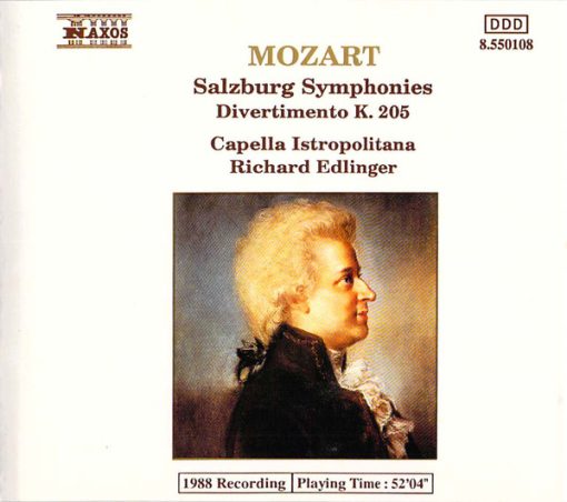 Wolfgang Amadeus Mozart, Capella Istropolitana, Richard Edlinger - Salzburg Symphonies / Divertimento K. 205 (CD, Album) (Near Mint (NM or M-))