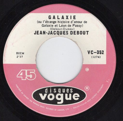 Jean-Jacques Debout - Galaxie (7", Single) (Near Mint (NM or M-))