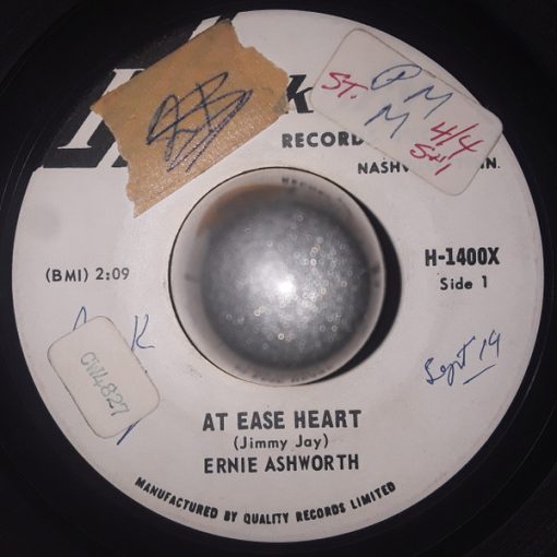 Ernie Ashworth - At Ease Heart (7", Single) (Very Good Plus (VG+))