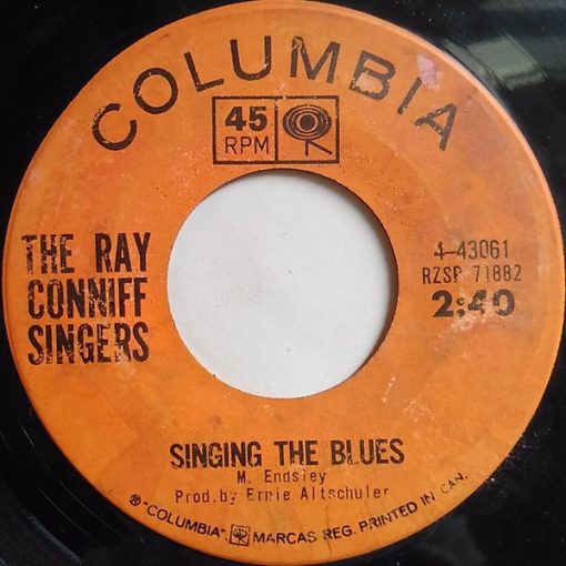 Ray Conniff And The Singers - Singing The Blues / Invisible Tears (7") (Very Good (VG))