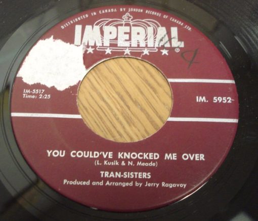 Tran-Sisters - You Could've Knocked Me Over / Somebody's Blue (7", Single) (Very Good Plus (VG+))