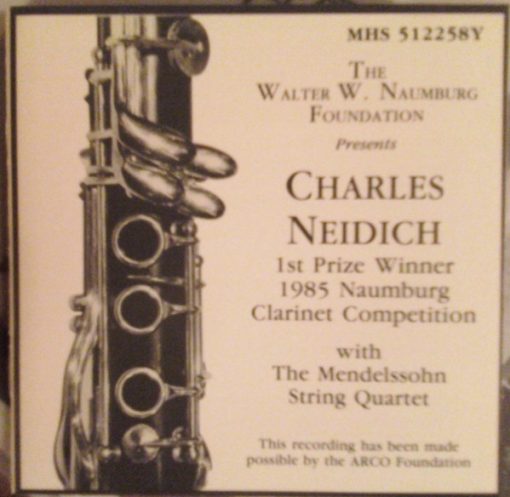 Charles Neidich With Mendelssohn String Quartet - Clarinet Quintets By Mozart And Weber (CD) (Near Mint (NM or M-))