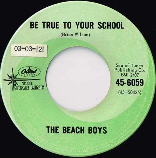 The Beach Boys - Be True To Your School / In My Room (7") (Very Good Plus (VG+))