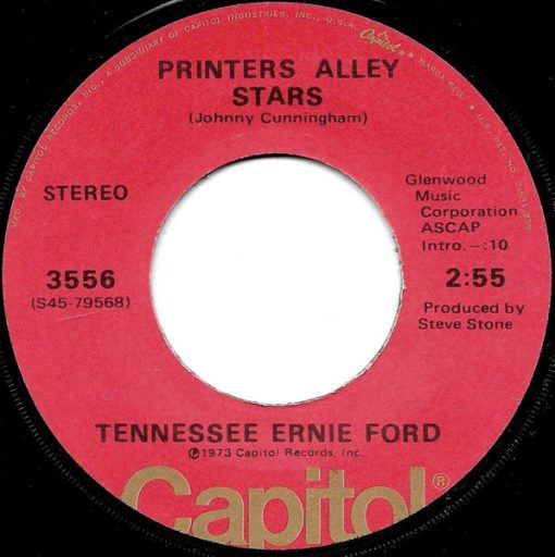 Tennessee Ernie Ford - Printers Alley Stars / Baby (7") (Very Good Plus (VG+))