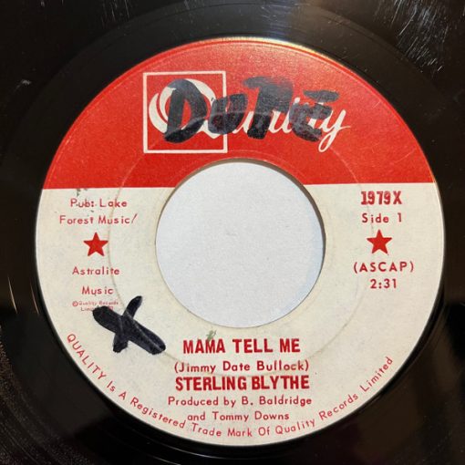 Sterling Blythe - Mama Tell Me (7", Single) (Very Good Plus (VG+))