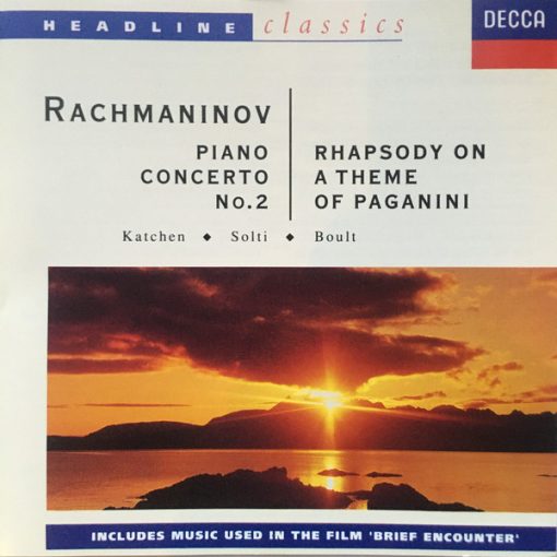 Sergei Vasilyevich Rachmaninoff . Julius Katchen, London Symphony Orchestra conducted by Georg Solti, London Philharmonic Orchestra conducted by Sir Adrian Boult - Piano Concerto No 2, Rhapsody On A Theme Of Paganini (CD, Comp, RM) (Near Mint (NM or M-))