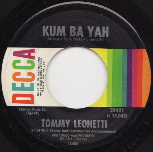 Tommy Leonetti - Kum Ba Yah (7") (Very Good Plus (VG+))