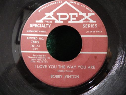 Bobby Vinton b/w Chuck & Johnny - I Love You The Way You Are / You're My Girl (7", Single) (Very Good (VG))