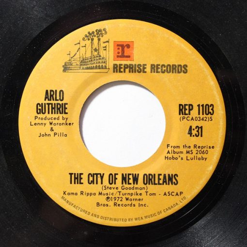 Arlo Guthrie - The City Of New Orleans (7", Single) (Near Mint (NM or M-))