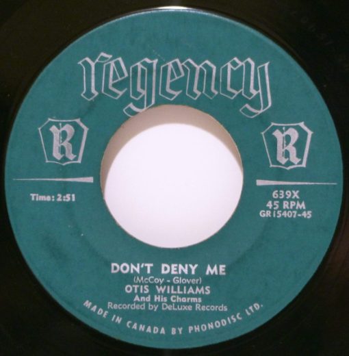 Otis Williams & The Charms - Don't Deny Me / United (7", Single) (Near Mint (NM or M-))