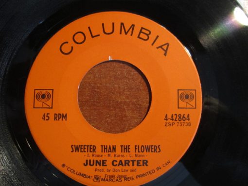 June Carter - I Pitched My Tent (On The Old Campground) (7") (Good Plus (G+))