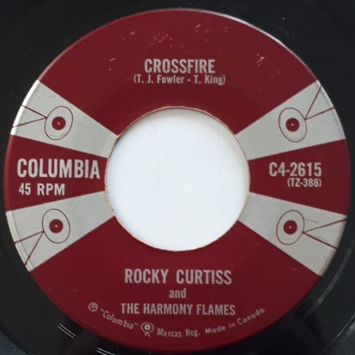 Rocky Curtiss And The Harmony Flames - Crossfire / Endlessly (7", Single) (Near Mint (NM or M-))