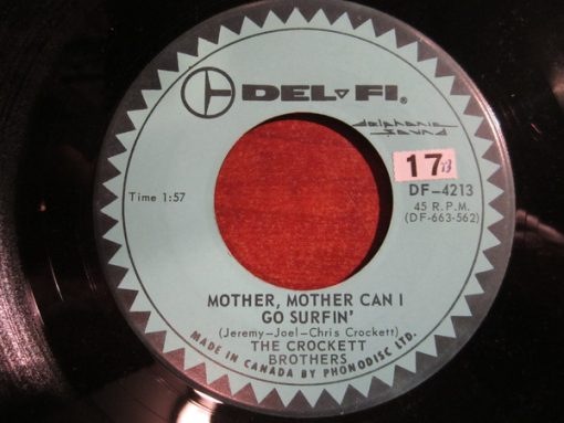 The Crockett Brothers - Mother, Mother Can I Go Surfin" (7", Single) (Very Good Plus (VG+))