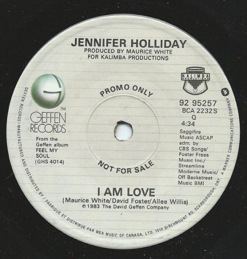 Jennifer Holliday - I Am Love (7", Single, Promo) (Near Mint (NM or M-))