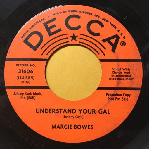 Margie Bowes - Understand Your Gal / You Can Be Replaced (7", Promo) (Good Plus (G+))