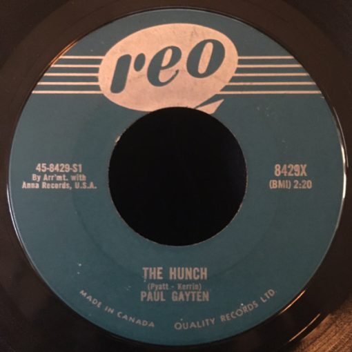 Paul Gayten - The Hunch / Hot Cross Buns (7") (Very Good Plus (VG+))