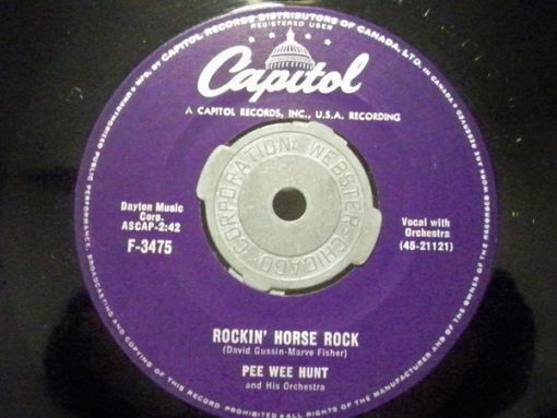 Pee Wee Hunt And His Orchestra - Rockin' Horse Rock / Blue (7", Single) (Very Good Plus (VG+))