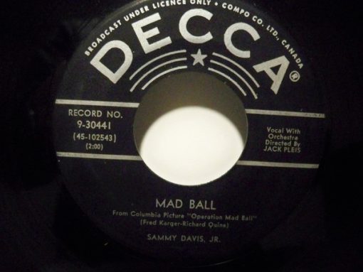 Sammy Davis Jr. - Mad Ball / Cool Credo (7", Single) (Very Good Plus (VG+))