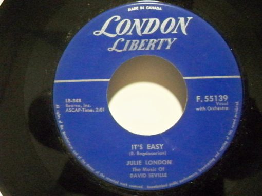 Julie London - It's Easy / Voice In The Mirror (7", Single) (Very Good (VG))