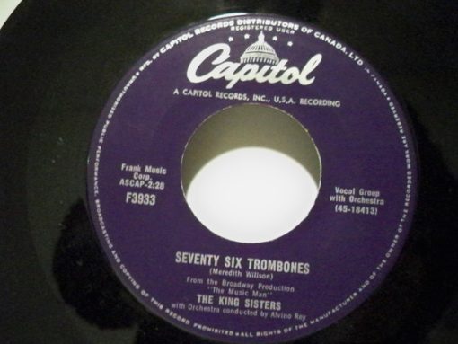 The King Sisters - Seventy Six Trombones / Unbelievable  (7", Single) (Very Good (VG))