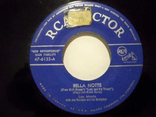 Lou Monte - Bella Notte / With You Beside Me (7", Single) (Very Good Plus (VG+))