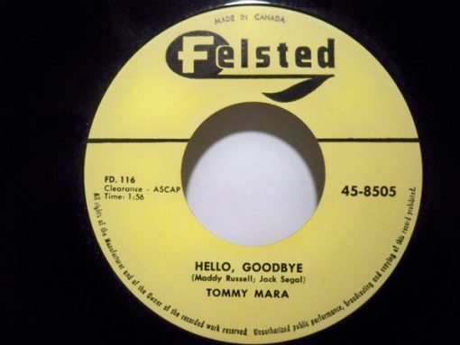 Tommy Mara - Hello, Goodbye / Funny This Thing Called Love (7", Single) (Very Good Plus (VG+))