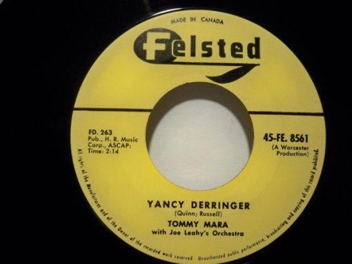 Tommy Mara With Joe Leahy Orchestra - Yancy Derringer / With Someone You Love (7", Single) (Very Good Plus (VG+))