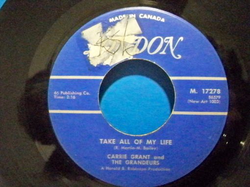 Carrie Grant & The Grandeurs - Take All Of My Life / There'll Come A Time (7", Single) (Near Mint (NM or M-))