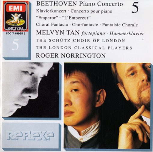 Ludwig van Beethoven, Melvyn Tan, The Schütz Choir Of London, London Classical Players, Roger Norrington - Piano Concerto 5 "Emperor" / Choral Fantasia (CD, Album) (Near Mint (NM or M-))