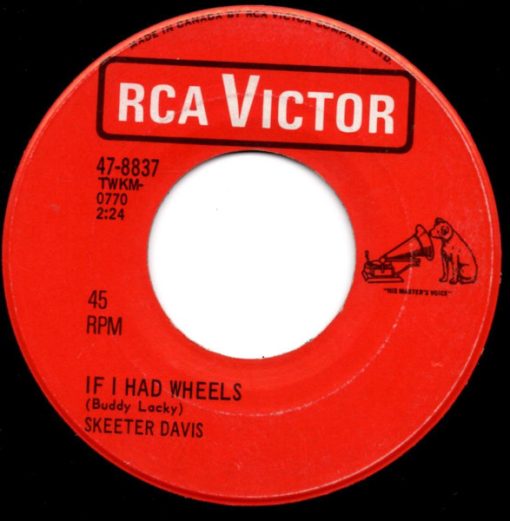 Skeeter Davis - If I Had Wheels / If I Ever Get To Heaven (I Won't See You) (7", Single) (Very Good (VG))