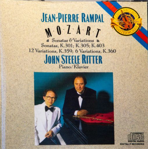 Wolfgang Amadeus Mozart, Jean-Pierre Rampal, John Steele Ritter - Sonatas And Variations (CD, Album) (Near Mint (NM or M-))