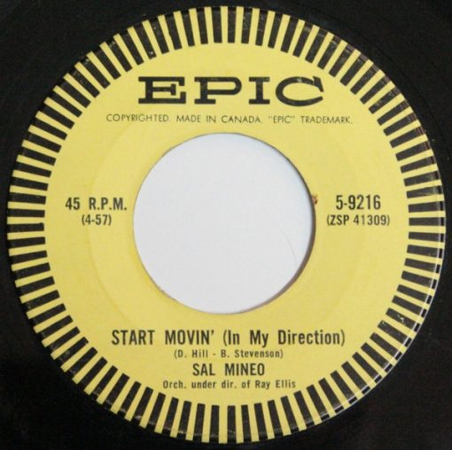 Sal Mineo (2) - Start Movin' (In My Direction) / Love Affair (7", Single) (Very Good Plus (VG+))