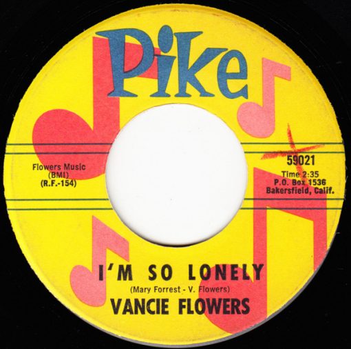 Vancie Flowers - I'm So Lonely (7", Single, Mono) (Very Good Plus (VG+))