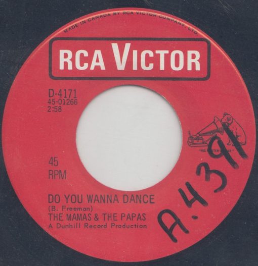 The Mamas & The Papas - Do You Wanna Dance / My Girl (7", Single) (Very Good Plus (VG+))